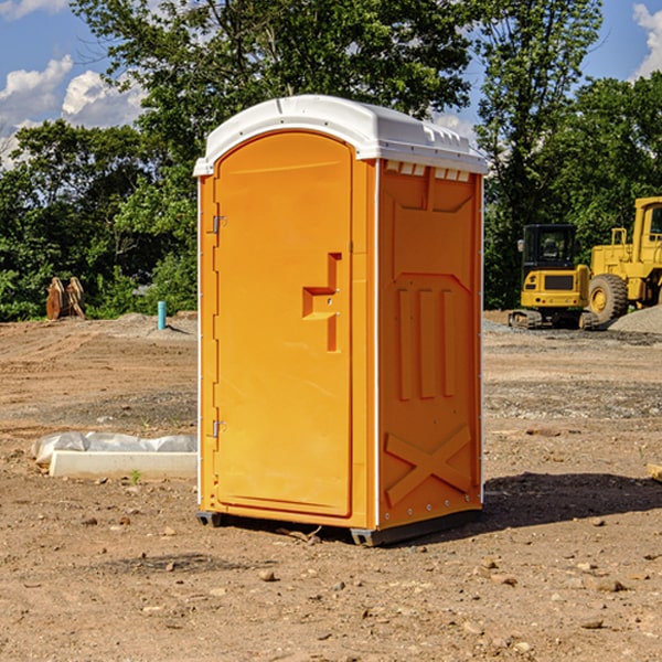 how often are the porta potties cleaned and serviced during a rental period in New Laguna